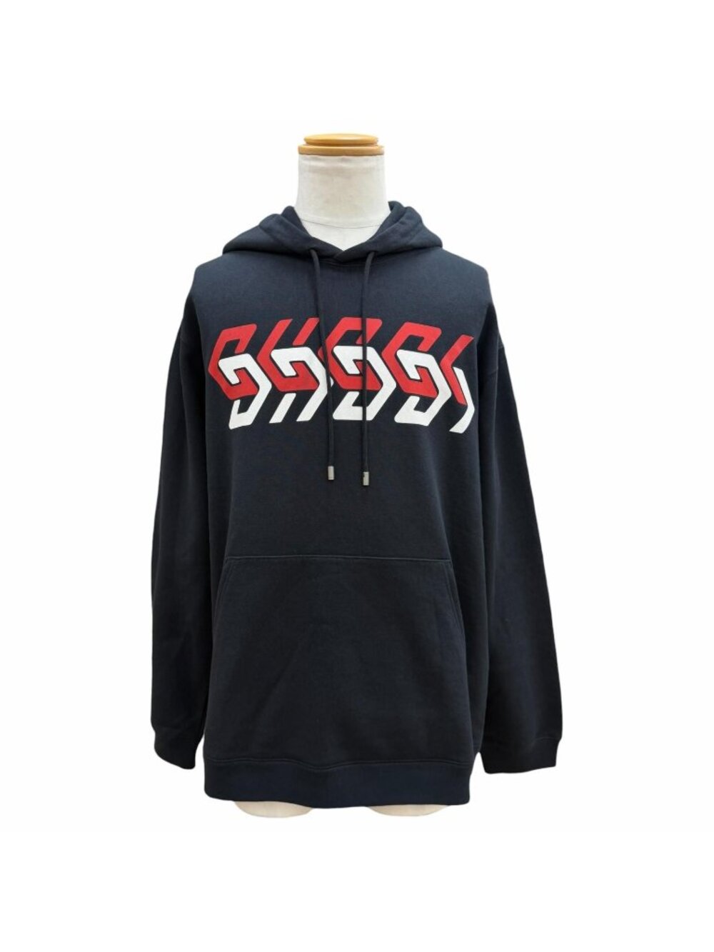 Gucci Constantly Reviewing Logo Print Hooded Pullover Hoodie Black